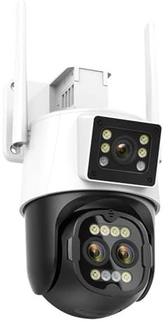 Telecamera di sicurezza cellulare Outdoor 360º CCTV IP Security Protection 8MP 4K Videosorveglianza wireless for telecamere Smart Home Risoluzione HD(6K 12MP NO Card)