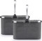 Diurwur®30L Einkaufskorb 2pcs Erschwinglich Picknickkorb Einkaufstasche Tragekorb mit Aluminiumgriff Faltbar große Einkaufskörbe für Arbeit/Einkaufen