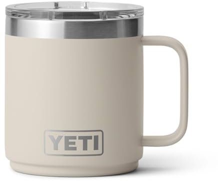 YETI Rambler 10 oz (295 ml) Tumbler with Removable Magslider Lid, Stainless Steel Vacuum Insulated Coffee Cup, Firefly Yellow