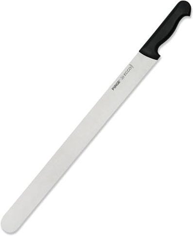 Pirge Ecco Dönermesser 55 cm Schwarz Harter Stahl - Aufschnittmesser - Schärfstes Döner Langmesser - Fleischmesser - BBQ Messer - Edelstahl Profi Küchenmesser - Ergonomisches Griffdesign