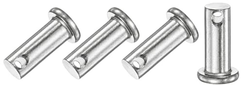 M METERXITY 4 Pcs Perno A Clevis A Un Foro M8 X 25mm 304 Acciaio Inox Testa Piatta Perni A Clevis Per Collegamenti Meccanici/Parti Fisse/Attrezzature Navali Perni A Clevis Riutilizzabili
