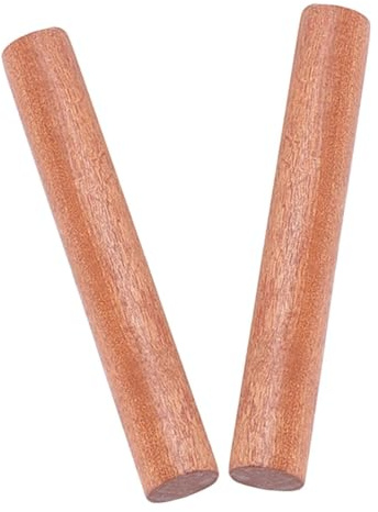EXHUMKY 2pcs Small Non-stick Wood Rolling Pins 30cm Natural Lacquer-free Wutany Wood Dough Rollers for Baking Pizza Cookie Dumpling Pastry Kitchen Use