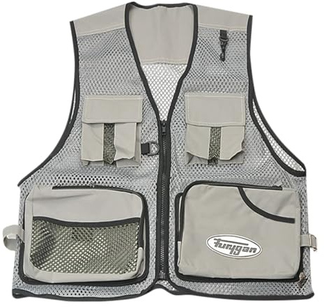 Gilet de pêche multifonction pour homme et femme - Gilet de sport d'extérieur avec de nombreuses poches - Respirant - Veste d'été sans manches - Pour les loisirs - En maille - Pour la pêche, la chasse