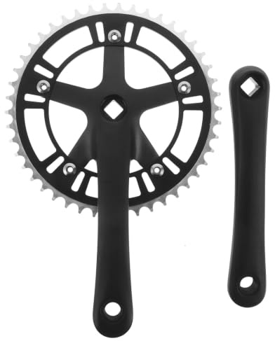 AKOOSY Ensemble de Manivelles de Vélo VTT en Alliage Léger avec Plateau 46t et Manivelle 170mm, Construction Robuste, pour Vélos de Montagne Ville