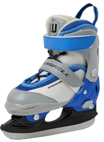 Winnwell Balance Blade Verstellbare Schlittschuhe – Eishockeyschlittschuhe für Jungen & Mädchen – Kinder Schlittschuhe zum Lernen des Skaten – Verstellbarer Stiefel mit 4 Größen
