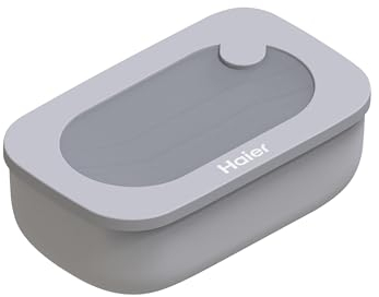Haier HAGSG4080 Fiambrera Hermética con Recipiente Interior, apta para Lavavajillas, para usar en el Frigorífico, Congelador y Microondas, 12,2x12,2x6,8 cm, Guzzini