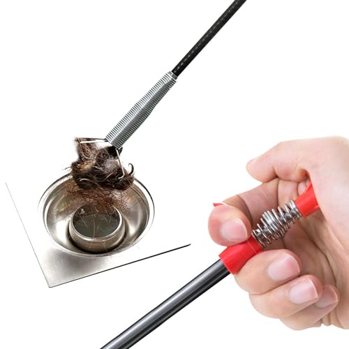 Sionhiuo Pinza sanitaria, recogedor de fregadero, dispositivo de limpieza del cabello con 4 garras – Eliminador de obstrucciones de inodoro, herramienta auxiliar para agarrar basura para recoger