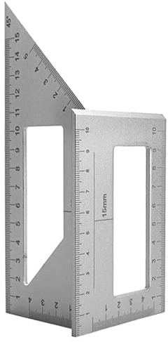 rongweiwang di posizionamento in lega di alluminio, strumenti per angoli obliqui 3D, righello misurazione multifunzionale per carpentieri, calibro per angoli obliqui da 45/90/135 gradi