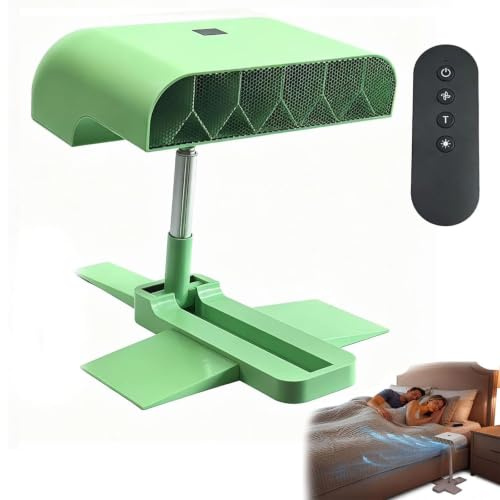 Générique Ventilateur de lit rechargeable à placer sous les draps, avec 5 vitesses, télécommande et hauteur réglable. Convient à toutes les hauteurs de matelas. (#C)