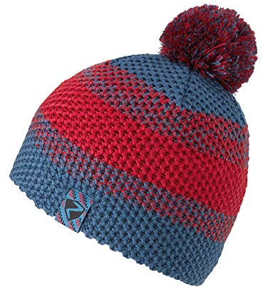 Ziener Unisex Kinder Ishi Junior Hat Bommel Mütze Warm Gestrickt, Steelblue, S EU
