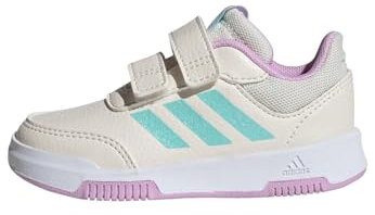 Adidas Unisex Baby Tensaur Hook and Loop Shoes, Chalk White/Aqua/Lilac, 21 EU