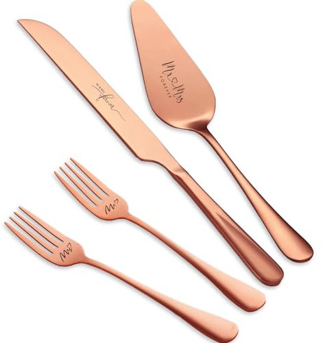 Wedding Cake Cutting Set, Stainless Steel Cake Knife and Server Set