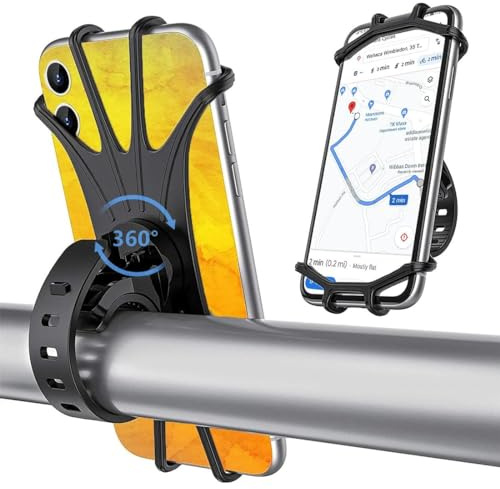 EOUIAV Soporte universal para teléfono móvil para bicicleta y moto, giratorio 360°, compatible con smartphones de 4,5 a 6,8 pulgadas