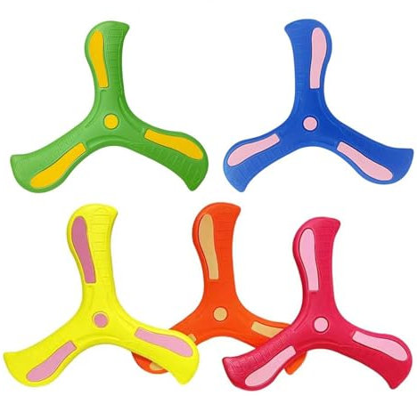 ZGDEIWGF 5 Stück Bumerang-Spielzeug, Kinderspielzeug, Outdoor-Spielzeug, Interaktive Eltern-Kind-Spiele, Kreatives Spielzeug, Kinder-Wurfspiele