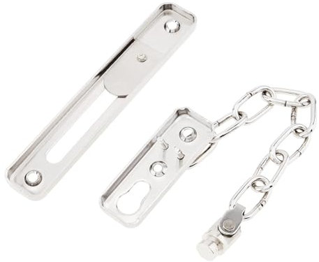 Lucchetto a catena for porta, lucchetto a catena for porta, catena di protezione for porta con bullone di sicurezza solido in acciaio inossidabile addensato for camera da letto/hotel/alloggio in famig