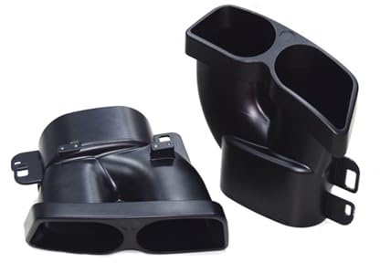 Car Quad Exhaust Tips Muffler Tail Tip Stainless Compatible For Benz C63/S W204 W205 W212 W222 S205 C205 Pre-Facelift 15-18(Matte Black)
