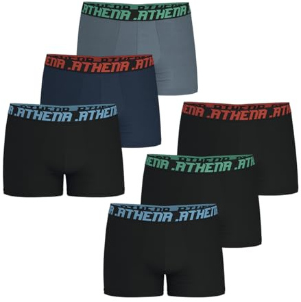Athena - Lot de 6 Boxers Homme Trio Essentiel