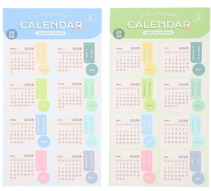 NUOBESTY Pegatinas Calendario Mensual 2026 Con Separadores Adhesivos De Colores Para Diario Y PlanificacióN De Oficina Etiquetas De ÍNdice Para OrganizacióN FáCil Y Lectura Clara