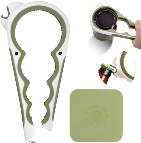 2026 Upgrade 6 in1 Jar Opener for Weak Hands, Large Bottle Opener and Can Opener, Seniors with Arthritis and Anyone with Low Strength, Mutil Jar Opener Get Lids Off Easily