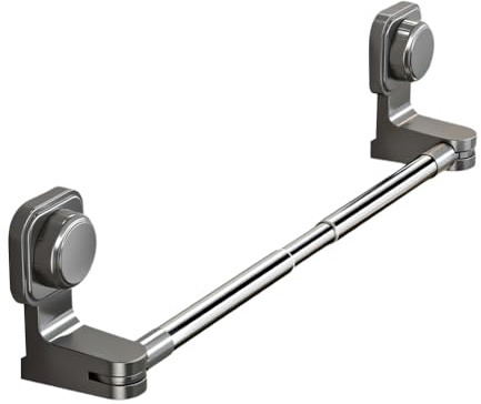 Porta Asciugamani Ventosa, Estensibile da 11,8-23,6, Portasciugamani da Parete, Senza Foratura, Regolabile a 180°, Porta Salviette Bagno per Angolo della Parete Cucina, Doccia in Vetro del Bagno