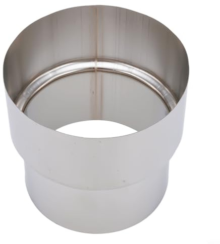 Reductor de tubo de estufa de acero inoxidable fiable para conexiones de chimeneas, apto para uso con selladores de alta temperatura (Ø90 mm/Ø80 mm)