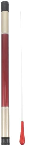 SUPVOX Bastón de Dirección Musical de Madera de Sándalo Rojo Oscuro, Set Práctico de 2 Piezas Tubo Protector, Accesorio Duradero para Conciertos y Dirección de Orquesta