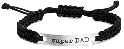 MAMIJUX Bracciali Acciaio con cordino colorato per tutta la Super Famiglia (Super DAD)