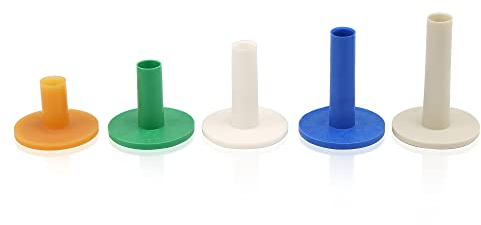 MissZM Golf-Gummi-Tees Driving Range, 5 Farben, gemischte Größen, Schloss-Tees für Golf-Üben mit Matten und Netzen, für drinnen und draußen, Hinterhof, Haus zum Putten, Fahren, Schlagen,