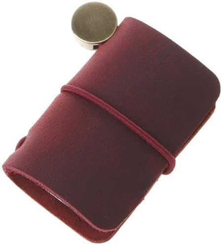 NIUBB Portable Leather Travel Book Mini Journal Booklet Handmade Cover with Insert Brochure Creative Accessories Writing Gifts for Men (Color : C)