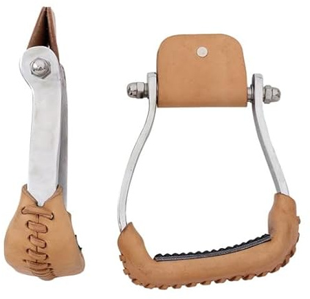 American Heritage Equine Sloped Aluminum Stirrups with Rubber Tread