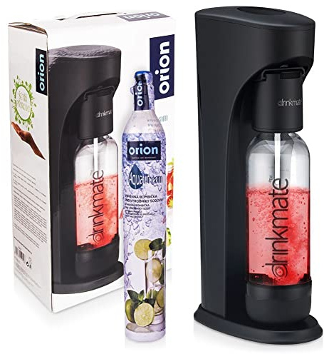 Dispensador de agua para agua potable para burbujear de agua carbonatada para agua botella de sifón negro AquaDream C02 cartucho Set