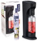 orion group Sprudler Wassersprudler Trinkwassersprudler zum Aufsprudeln von Wasser Kohlensäure für Wasser Siphonflasche schwarz AquaDream C02-Patrone, Set