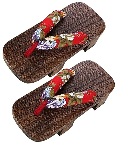 GALPADA Sabots Japonais De Bois Pantoufles Pour Femme Sabots Intérieur Confortables