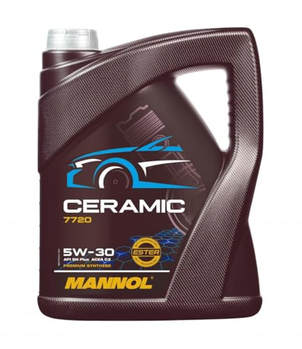 MANNOL Huile moteur Ceramic 5W-30 ACEA C2 ACEA C3 API SN Plus 5 L Compatible avec VW Golf VII 3/5 portes 5G1, BQ1, BE1, BE2 Golf IV 3/5 portes 1J1 Golf V 3/5 portes 1K1 Golf VI 3/5 portes 5K1, BMW