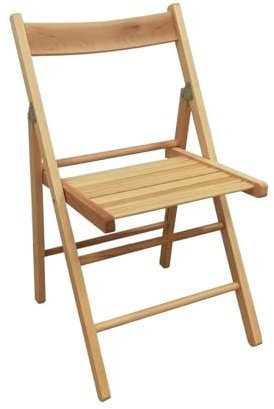 Compactor Sedie Pieghevoli in Legno di Faggio – Sedia Pieghevole Classica Salvaspazio per Cucina e Casa 41x42x78 cm