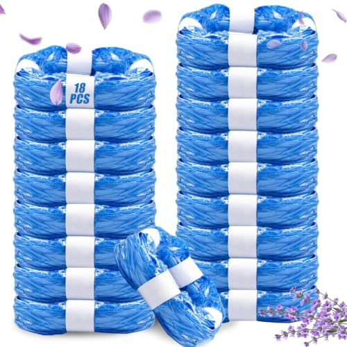 Dazhtu Lot de 18 Recharge Poubelle à Couches, 4,5M Sac Poubelle Couche Grande Capacité Étendu Épaissi Recharge, Bebe Recharge Sac Poubelle Couche Compatible(bleu)