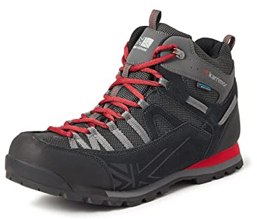Karrimor Men's Spike Mid 3 Weathertite Low Rise Hiking Boots, Black Red, 11 UK