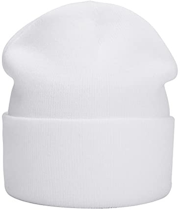 MASADA Berretto Invernale Beanie da Donna e da Uomo - Bianco