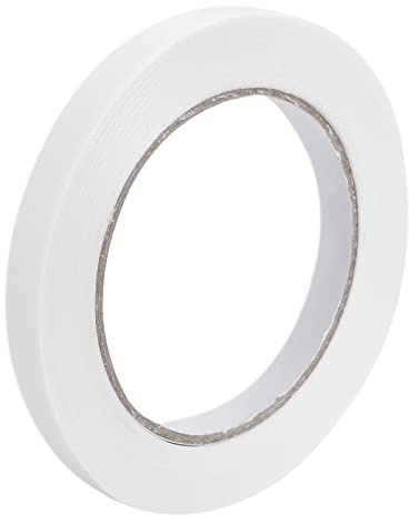sourcing map Tissu Reliure Réparation Bande Rouleau 12mm x 45 mètres 5.3 Mil Blanc