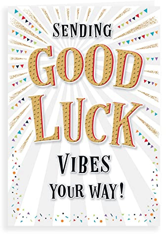 Biglietto di auguri Good Luck, 17,8 x 12,7 cm, motivo: Piccadilly Greetings