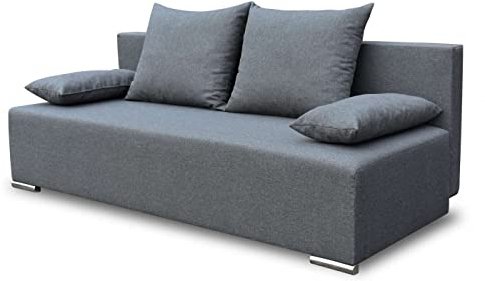 bonni Schlafsofa GRAF, Sofa mit Bettkasten und Schlaffunktionn, Klappsofa, Schlafcouch, Bettsofa, Couch vom Hersteller, Couchgarnitur, Sofagarnitur (Graphit)