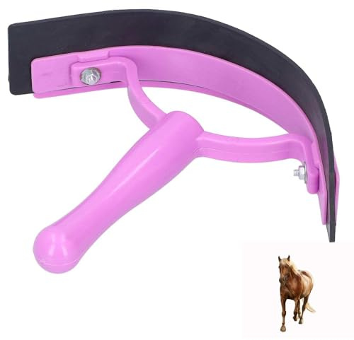 Cyrank Horse Sweat Scraper, Horse Squeegee Scraper, Weaver Leather Rubber Soft Grip Reusable Plastic Rubber Horse Sweat Scraper Horse Bathing Supplies
