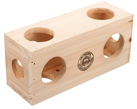 Kisangel Hamstertunnelspielzeug Kleintierversteck Hamsterzubehör Hamsterröhren Meerschweinchenhäuser Und Verstecke Chinchillakäfigzubehör Hamsterhaustunnel Holztierspielzeug