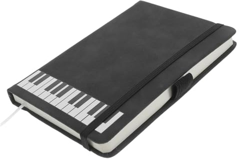 NAMOARLY A6 Piano Notebook Music Themed Journal with Pu Cover Smooth Writing Paper for Notes Diary Sketching Ideal for Music Lovers Students and Office Use