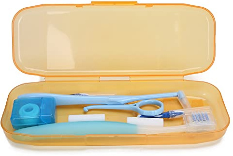 Yinhing Kit per L'igiene Orale Ortodontica Strumenti Professionali per la Pulizia dei Denti per Portatori di Apparecchi Ortodontici con Spazzolini Interdentali Cera Ortodontica Plastica