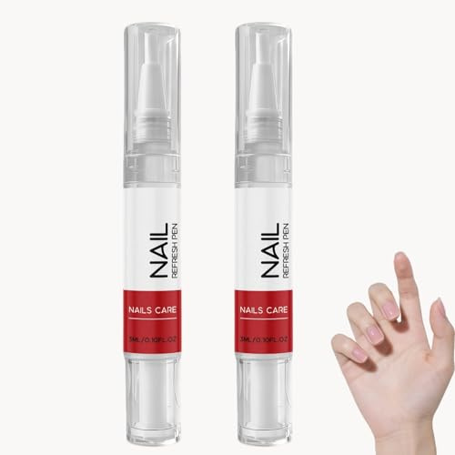 Lápiz de cuidado de uñas portátil Instant Cuticle Seco Dañado Uñas Hangnails Hidrata, Ilumina, Punta de Cerámica de Aceite Cuticle, Lápices Hidratantes, Plumas de Aceite para Cuticle Pusher (2