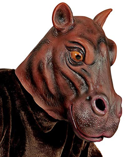 W WIDMANN MILANO Party Fashion - 96645 - Masque intégral hippopotame, masque animalier, Carnaval, Fête à thème