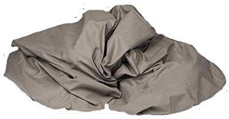 Kayori Shizu Perkal Spannbettlaken für Boxspringtopper 12cm Steg Größe 180x210-220cm Farbe Taupe Baumwolltopperbett Uni Einfarbig Boxspringbett Topper Percale-Baumwolle Baumwolllaken Betttuch