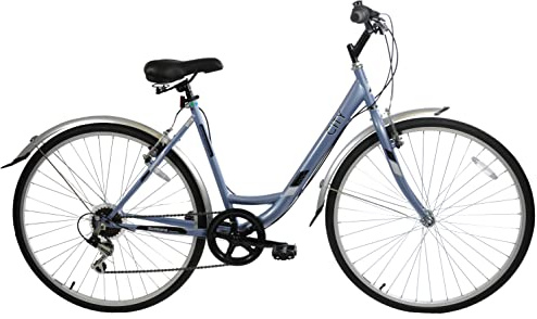 Professional City 700c Wheel Womens Touring Comfort Hybrid Trekking Bike 6 Speed Blue 19 Frame