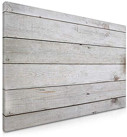 Navaris Magnetic Dry Erase Board - 16 x 24 inches Decorative White Board for Wall with Design, Includes 5 Magnets and Marker - Wooden Planks